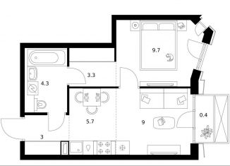 Продам 1-комнатную квартиру, 35.4 м2, Москва, 2-й Иртышский проезд, 1с6