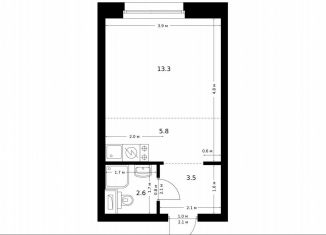 Продам квартиру студию, 25.2 м2, Москва, метро Медведково, жилой комплекс Полар, 1.5