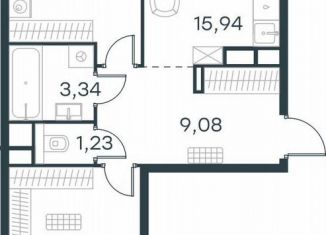 Продаю 2-ком. квартиру, 60.5 м2, Московская область