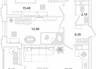 Продается двухкомнатная квартира, 66.3 м2, Санкт-Петербург, метро Комендантский проспект, Планерная улица, 99