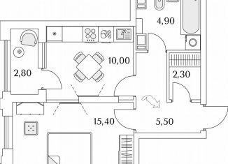 Продается 1-комнатная квартира, 39.5 м2, Санкт-Петербург, Планерная улица, 99, муниципальный округ Юнтолово