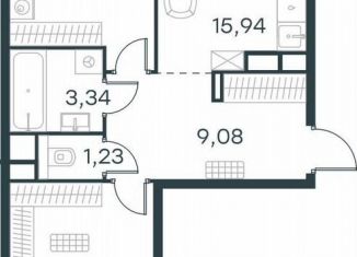 Продается 2-комнатная квартира, 60.5 м2, Московская область