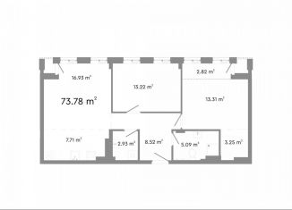 Продам 2-ком. квартиру, 73.8 м2, Челябинск