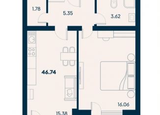 Продаю 2-комнатную квартиру, 47 м2, Крым