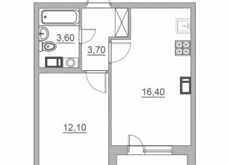 Продается 1-комнатная квартира, 37.3 м2, Всеволожск, Взлётная улица, 14