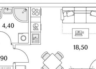 Продажа квартиры студии, 27.6 м2, Санкт-Петербург, Планерная улица, 99, Приморский район