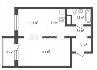 Продам 1-комнатную квартиру, 50.2 м2, Новосибирск, Игарская улица, 6