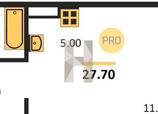 Продаю квартиру студию, 27.7 м2, Новосибирская область