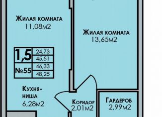 Продажа двухкомнатной квартиры, 48.3 м2, Удмуртия