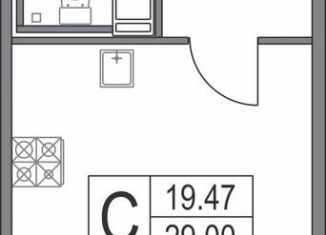 Квартира на продажу студия, 29 м2, Санкт-Петербург, Богатырский проспект, 2А