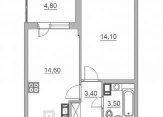 Продам однокомнатную квартиру, 38 м2, Всеволожск, Взлётная улица, 14