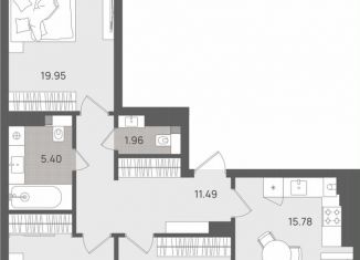 3-ком. квартира на продажу, 85.8 м2, Светлогорск