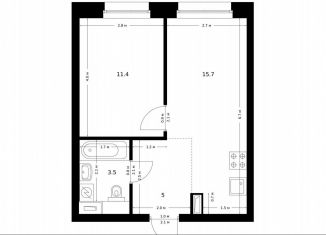 Продаю 1-ком. квартиру, 35.6 м2, Москва, жилой комплекс Полар, 1.4, район Северное Медведково