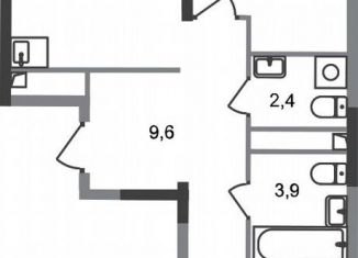 2-ком. квартира на продажу, 60.4 м2, деревня Рассказовка, деревня Рассказовка, 2