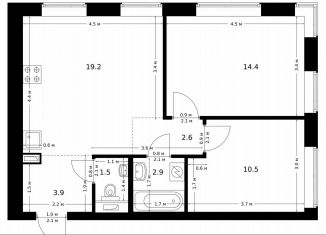 Продаю 2-ком. квартиру, 55 м2, Москва, жилой комплекс Полар, 1.5, метро Бабушкинская