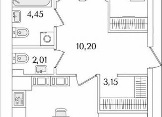 Продаю 2-ком. квартиру, 76.5 м2, Санкт-Петербург, Октябрьская набережная, 116, муниципальный округ Народный