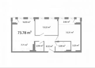 Продается 2-ком. квартира, 73.8 м2, Челябинск