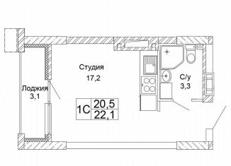 Продается 1-комнатная квартира, 22.1 м2, Волгоградская область