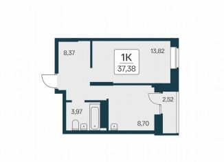 Продам 1-комнатную квартиру, 37.4 м2, Новосибирская область