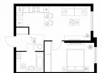 Продаю 1-ком. квартиру, 41 м2, Москва, метро Водный стадион