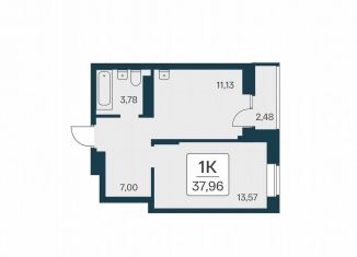 Продается однокомнатная квартира, 38 м2, Новосибирская область