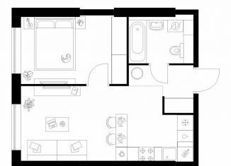 Продается 1-комнатная квартира, 37.1 м2, Москва, метро Речной вокзал