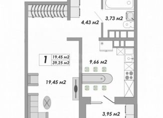 1-ком. квартира на продажу, 39 м2, Оренбург, Ленинский район, Загородное шоссе, 50