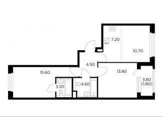 Продается 3-ком. квартира, 61.4 м2, Мытищи, жилой комплекс Белый Grad, 12.2