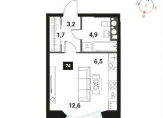 Продается 1-комнатная квартира, 28.9 м2, Москва, метро Электрозаводская