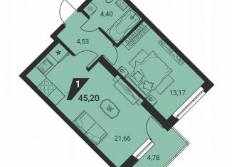 Продаю 1-комнатную квартиру, 45.2 м2, Екатеринбург, улица Громова, 26