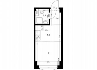 Квартира на продажу студия, 20.4 м2, Московская область