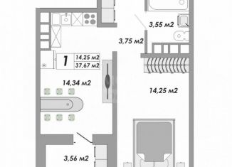 Продам 1-комнатную квартиру, 37 м2, Оренбург, Ленинский район, Загородное шоссе, 50