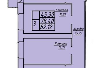 Продам трехкомнатную квартиру, 82.1 м2, Самара, улица Стара-Загора, 249А