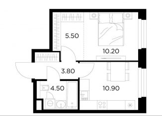 Продается 1-ком. квартира, 34.9 м2, Мытищи, жилой комплекс Белый Grad, 12.2