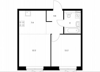 Продается двухкомнатная квартира, 39.3 м2, Котельники, микрорайон Парковый, 1к6