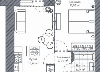 Продается 1-ком. квартира, 41.1 м2, Ярославль, Малая Техническая улица, 5