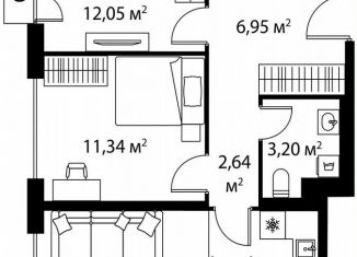 Продается двухкомнатная квартира, 62.1 м2, Москва, район Москворечье-Сабурово