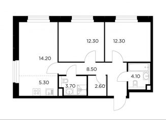 Продается 3-ком. квартира, 63 м2, Мытищи, жилой комплекс Белый Grad, 12.2