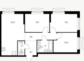 Продам 3-ком. квартиру, 69 м2, Казань, Чистопольская улица