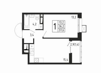 Продается 1-ком. квартира, 37.6 м2, Ростовская область, Береговая улица, 4