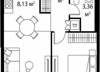 Продам 1-комнатную квартиру, 42.5 м2, Москва, метро Каширская