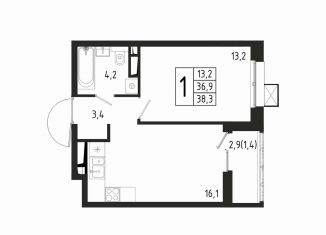 Продаю однокомнатную квартиру, 38.3 м2, Ростовская область, Береговая улица, 8