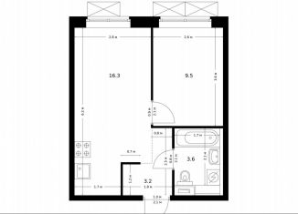 Продажа 1-комнатной квартиры, 32.6 м2, городской округ Красногорск