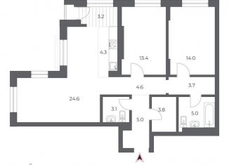 Продажа трехкомнатной квартиры, 83.1 м2, Новосибирск, метро Гагаринская, Красный проспект, 2