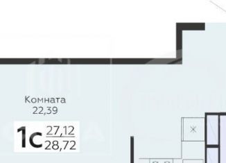 Продам квартиру студию, 28.7 м2, Воронеж, Острогожская улица, 164, Советский район