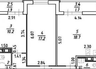 Продам 2-ком. квартиру, 64.1 м2, Санкт-Петербург, улица Вадима Шефнера, 14к1, метро Зенит