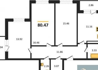 Продам 3-комнатную квартиру, 80.5 м2, Воронеж, Коминтерновский район, улица 45-й Стрелковой Дивизии, 259/27