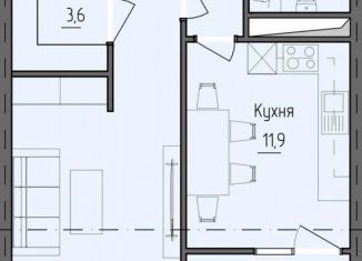 Продается 1-ком. квартира, 51.4 м2, Грозный, улица Титова, 100