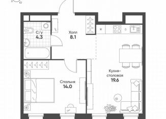 Продажа 1-ком. квартиры, 46 м2, Москва, метро Нагатинская, улица Петра Кончаловского, 5