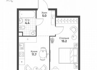 Продажа однокомнатной квартиры, 36.3 м2, Москва, улица Петра Кончаловского, 5, ЖК Шагал